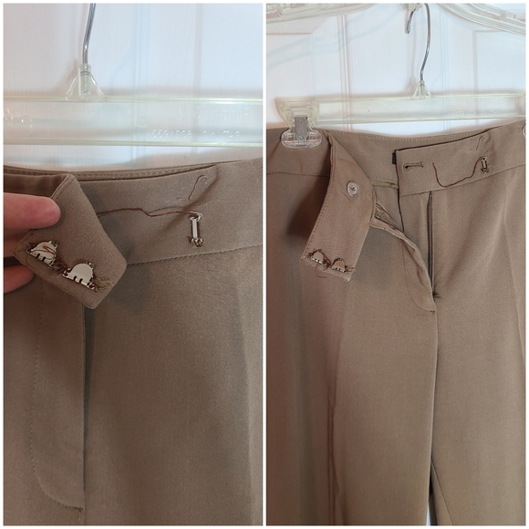 ALFANI business professional suit fancy dress pants size 14 brownish tan color - Picture 3 of 5